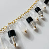 Vintage Charm Bracelet: Black + Clear