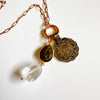 Vintage Coin + Semi-Precious StoneCharm Pop Necklace