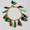 Vintage Charm Bracelet: Tort + Green