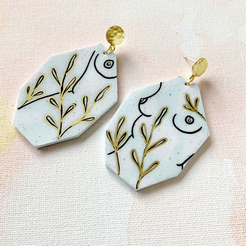 Golden Bods Fine Line Earrings