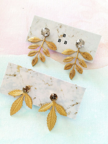 Various Style Swarovski Shield Earrings. Removable shields