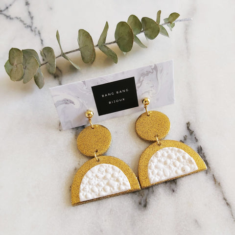 Gilded Happy Slice Earrings