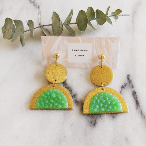Gilded Happy Slice Earrings