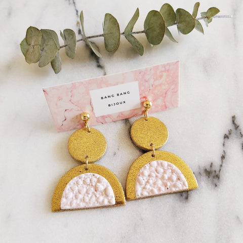 Gilded Happy Slice Earrings