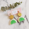 Gilded Happy Slice Earrings