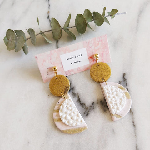 Gilded Happy Slice Earrings