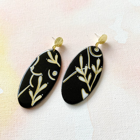 Golden Bods Fine Line Earrings