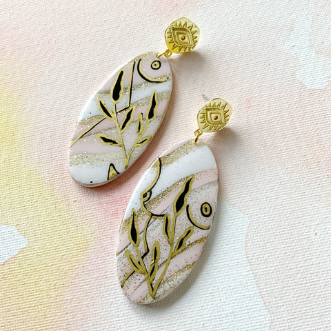 Golden Fine Line Earrings