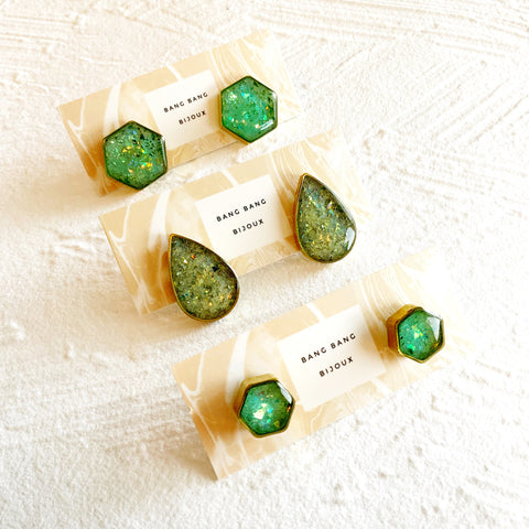 Galaxy Studs: Iridescent Green