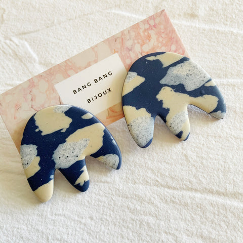 Little Tulip Studs: Navy