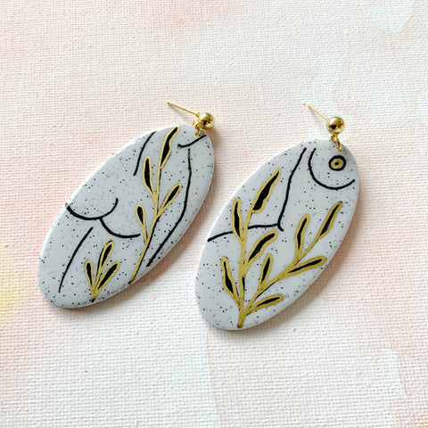 Golden Bods Fine Line Earrings