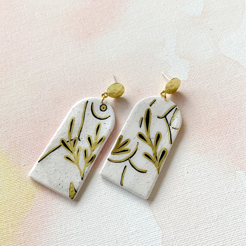 Golden Bods Fine Line Earrings