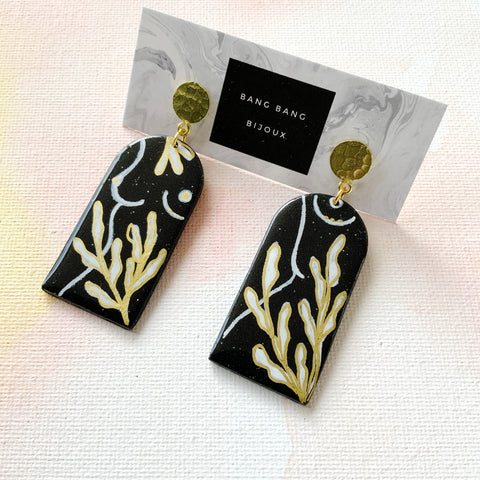 Golden Bods Fine Line Earrings