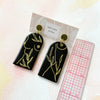 Golden Bods Fine Line Earrings