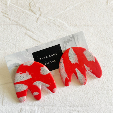 Little Tulip Studs: Red