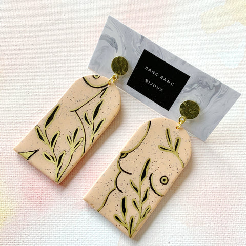 Golden Bods Fine Line Earrings