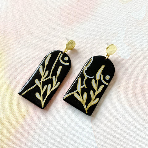 Golden Bods Fine Line Earrings