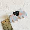 Little Tulip Studs: Baby Pink + Blue