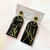 Golden Bods Fine Line Earrings