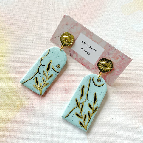 Golden Bods Fine Line Earrings