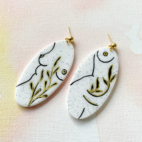 Golden Bods Fine Line Earrings