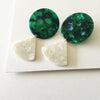 Zelda Earrings: White, Green