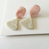 Mini Zelda Earrings: White, Pink