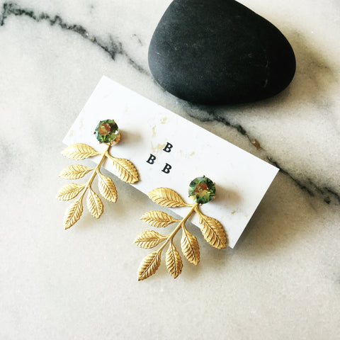 Floral Ear Shields: Irridescent Green